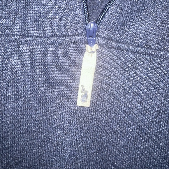 ***SOLD** Vineyard Vines Sweater Fleece Shep Deep Blue Pullover Fleece Mens M - Picture 4 of 5